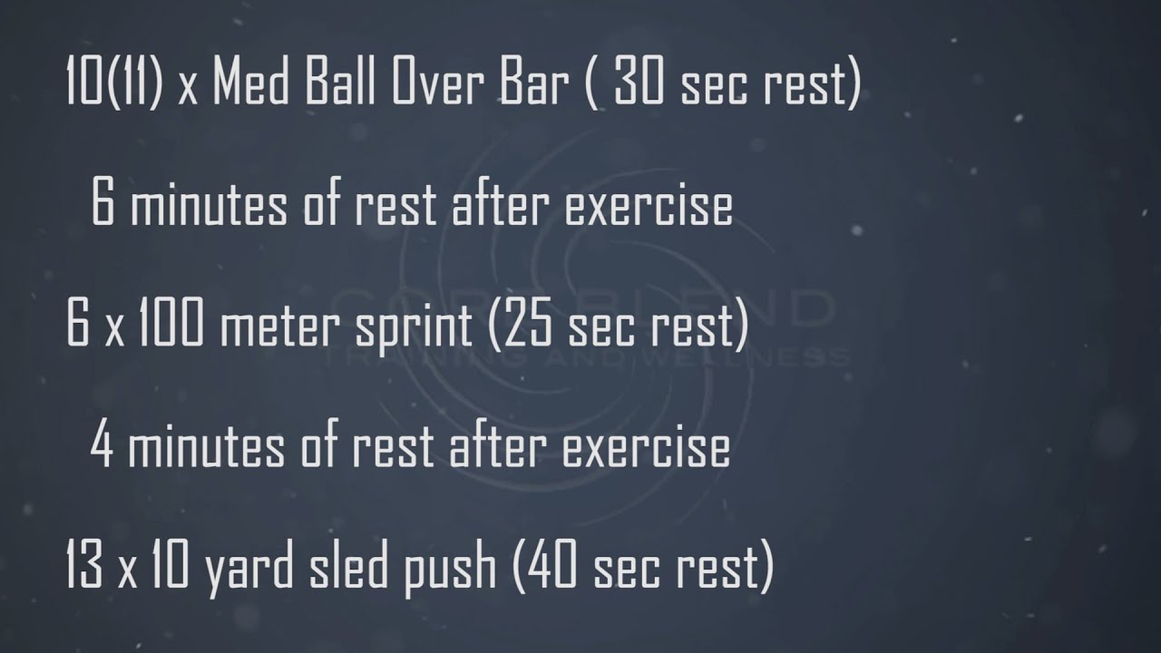 FOOTBALL WORKOUT FOOTBALL CARDIO CORE BLEND 6/31 YouTube