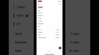 How main lists page can change in GoodTask