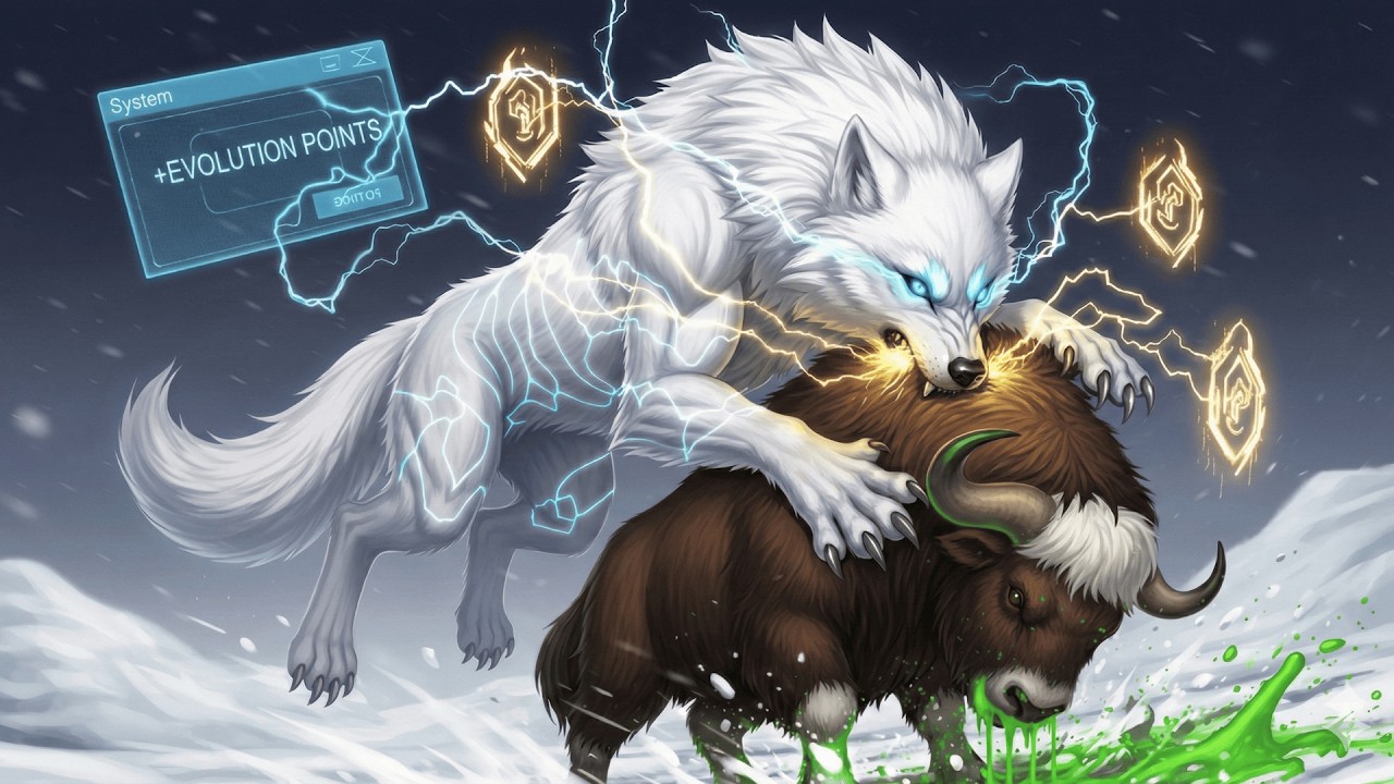 ☢️¡RENACÍ como un LOBO! SOLO debo comer para EVOLUCIONAR infinitamente