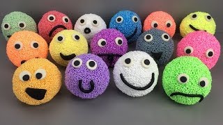 Many Playfoam Happy Sad Smiley Face Surprise Eggs Marvel Avengers Animals Colored Playfoam