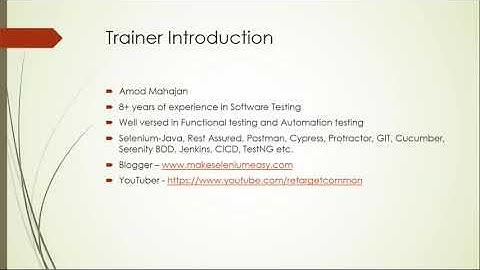 Webservices API Testing using Rest Assured Demo session Day 1