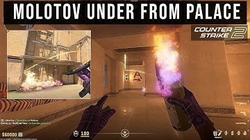 CS2 | Mirage: How To Molotov A Site under from INSIDE Palace