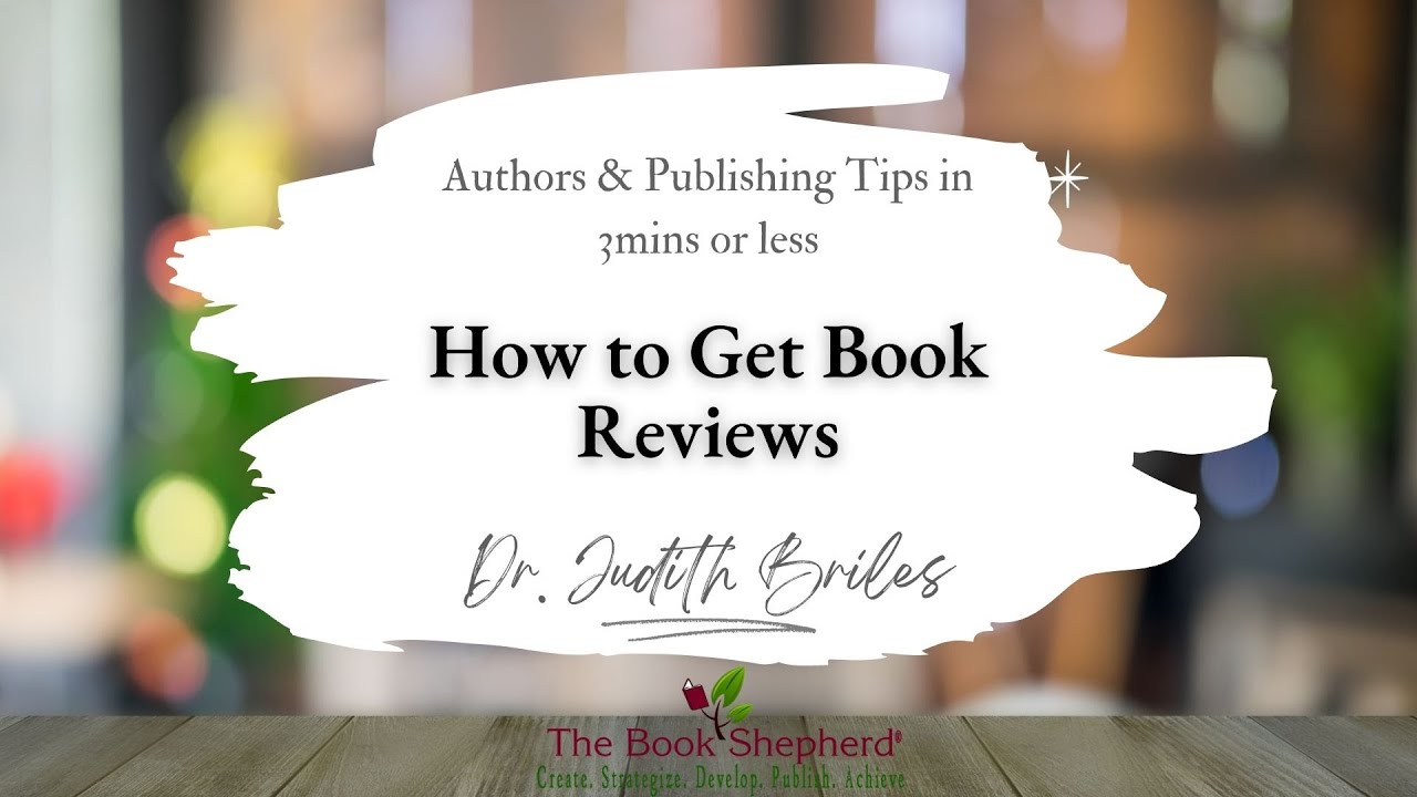 How to Get Book Reviews - YouTube