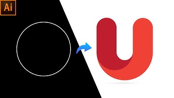 The Modern U Letter Logo Design - Adobe Illustrator Tutorials - Logo Design