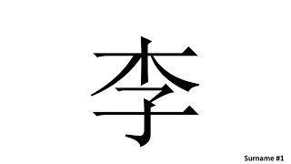 Most Common Chinese Surnames (1 - 10)