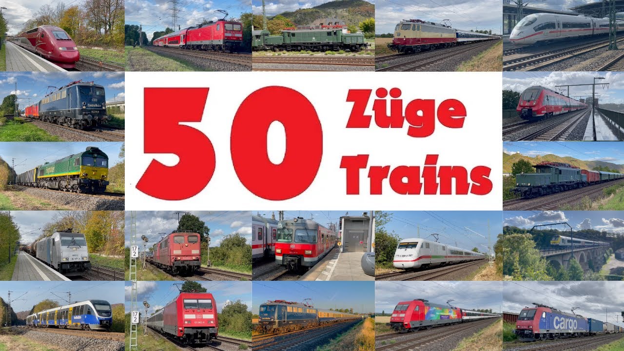 50 trains in 18 minutes - YouTube