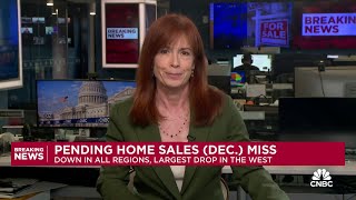 Pending home sales fell 5.5% in December, missing estimates