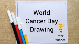 World Cancer Day Drawing Cancer Day Poster Drawing Cancer Awareness Drawing