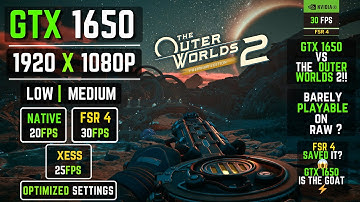 GTX 1650 vs The Outer Worlds 2 – Can FSR Make It Playable in 2025 😱