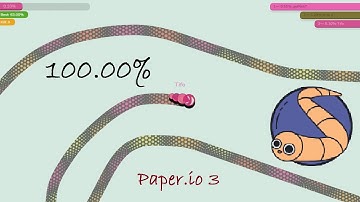 Paper.io 3 Map Control: 100.00% [Worm.io]