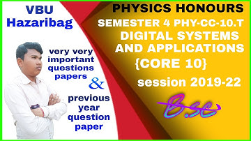 BSC semester 4 paper 10 session 2019-22 #physics honours questions paper previous year VBU Hazaribag