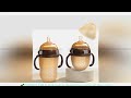 Silicone Nano Feeding Bottles Baby Bottle with Handle for Baby Weaning Anti-Choking Nipple Bottle fo
