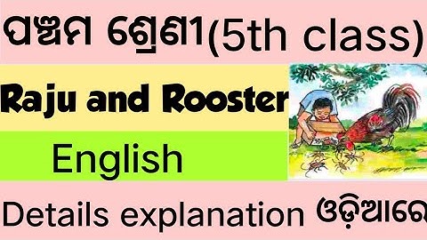 Raju and Rooster//5th class English details explanation in odia medium by @badalsir1