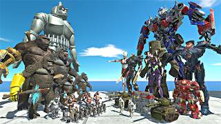 Mechani-Kong & Kong Team & Gorilla Team vs Optimus Prime & Robots | Epic Battle - ARBS screenshot 4