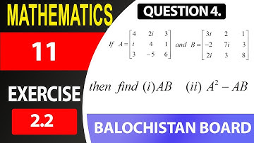 11th Math Exercise 2.2 Question 4 Balochistan Board