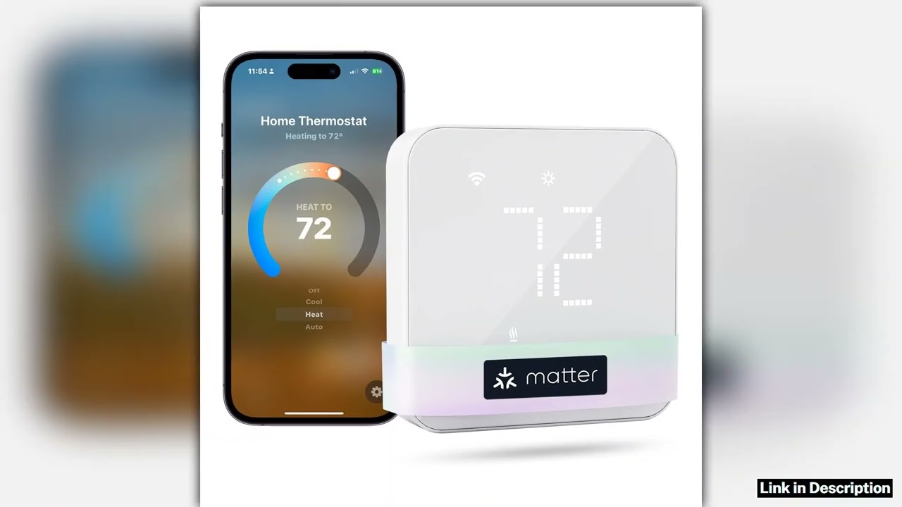 Meross Matter Smart US WiFi Thermostat Compatible with 95 heating and cooling systems Work with Ale