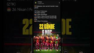 Galatasaray, Nisan Ayında 22 Günde 6 Maça Çıkacak. Üperlig Ür