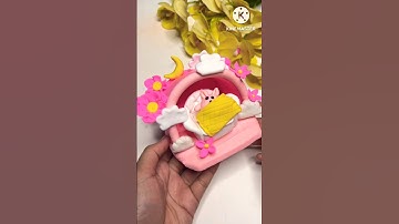 DIY cute 💕 How to make easily polymer doll bed with Super clay #music #funny #clay #craft #shots