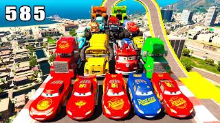 GTA V Mods Stunt Car Racing Challenge By SPIDER-MAN With Amazing DISNEY CARS AND MCQUEEN ep 585 screenshot 4