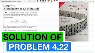 4.22: Expected Value of Random Variables | Exercise Solution of Probability & Statistics by Walpole