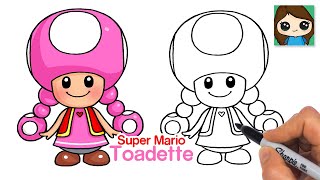 How to Draw Toadette | Super Mario