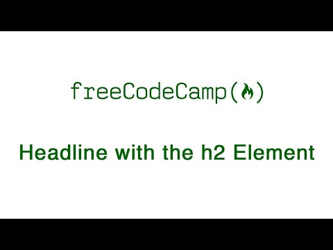 freecodecamp/Basic HTML and HTML5: Headline with the h2 Element