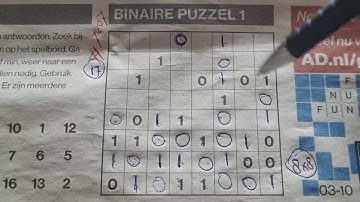 Tuesday. Bonus Extra edition. (#7207) Binary01 Sudoku puzzle.  10-03-2023 Extra part 3 of 4