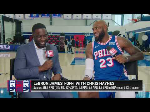 LeBron James Talks With Chris Haynes at 76ers Media Day 👑