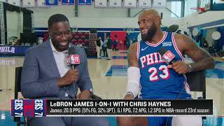 LeBron James Talks With Chris Haynes at 76ers Media Day 👑