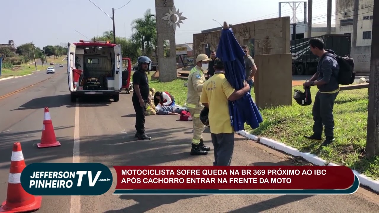 MOTOCICLISTA SOFRE QUEDA DE MOTO NA BR 369 EM IBIPORÃ