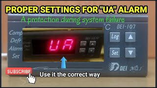 HOW TO FIX AND CONFIGURE UA ALARM OF DEI-107 DIGITAL CONTROL OF COMMERCIAL REFRIGERATOR (ENGLISH)