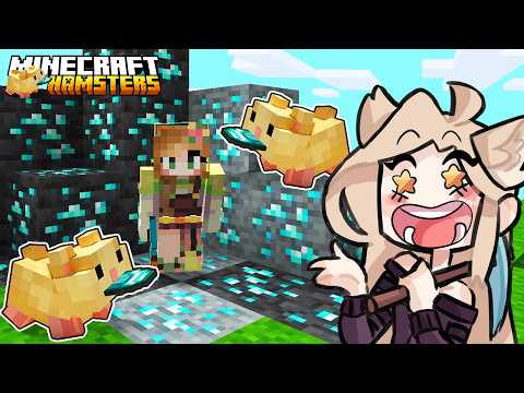 My HAMSTERS are finding DIAMONDS for me in Minecraft...??!
