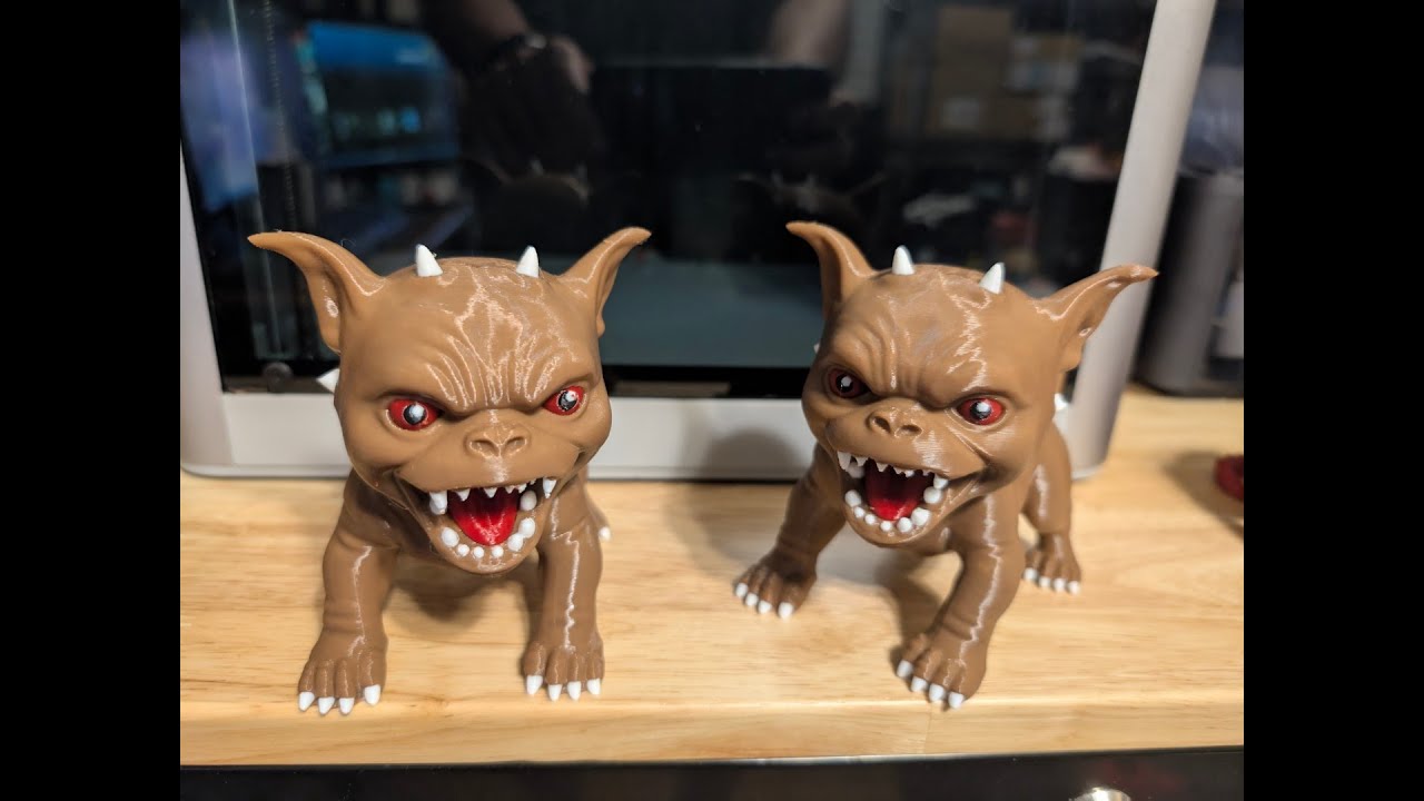 Time lapse of Baby Terror Dog by Hex3D being printed on a Bambu Lab X1-Carbon