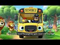 🚌 Wheels on the Bus Jungle Adventure 🐘🐒 | Animal Dance Kids Song | Nursery Rhymes | Zunzo Kids