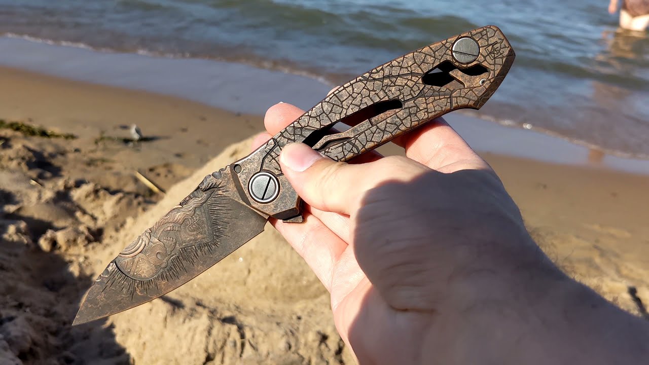 CKF T14 Custom One-Off NEW T90 KNIFE ALEXEY KONYGIN M390 COPPER TI
