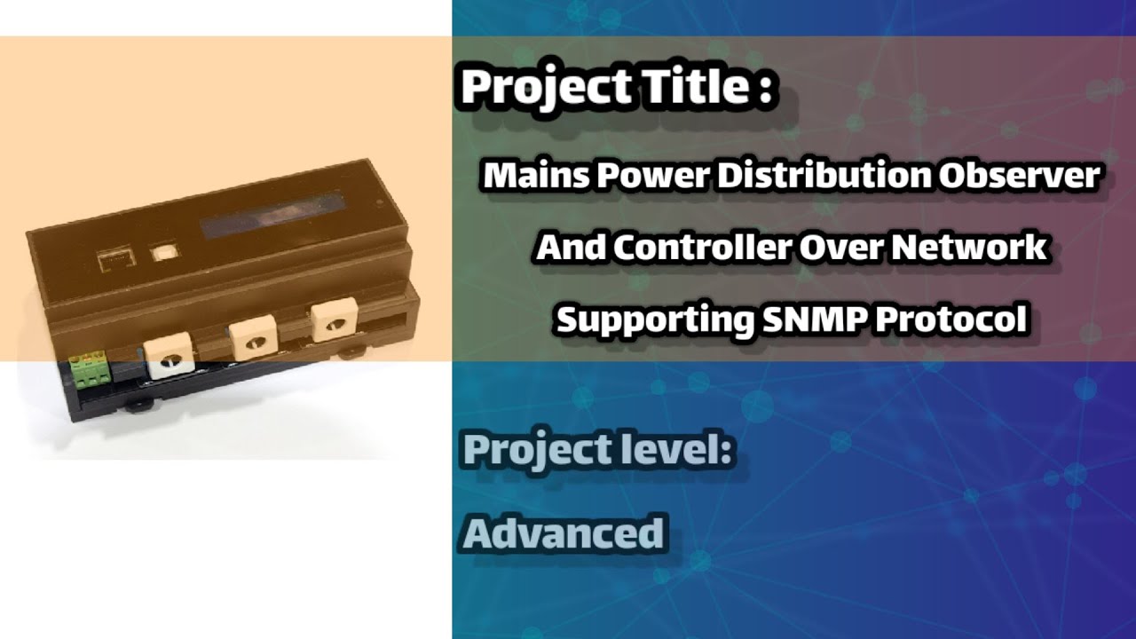 Main Power Distribution (PDU) observer and controller over network supporting SNMP protocol