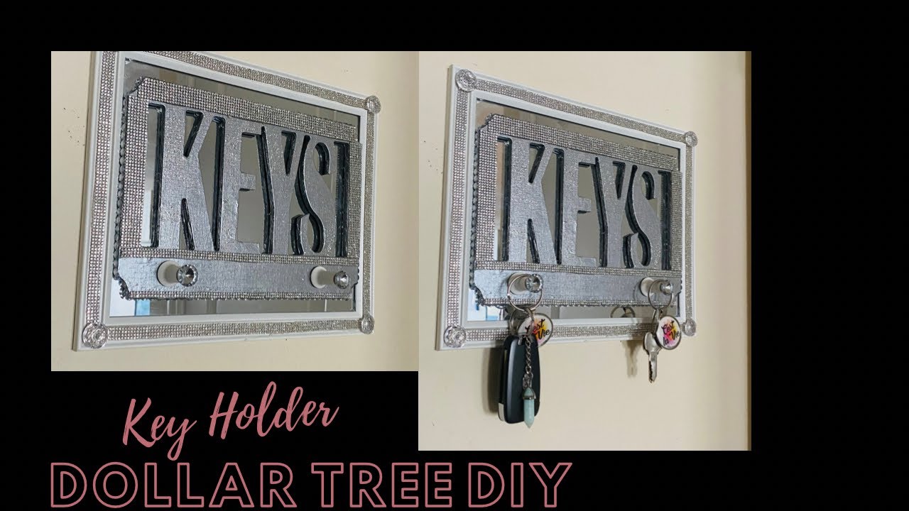 DOLLAR TREE DIY - HOME DECOR KEY HOLDER - YouTube