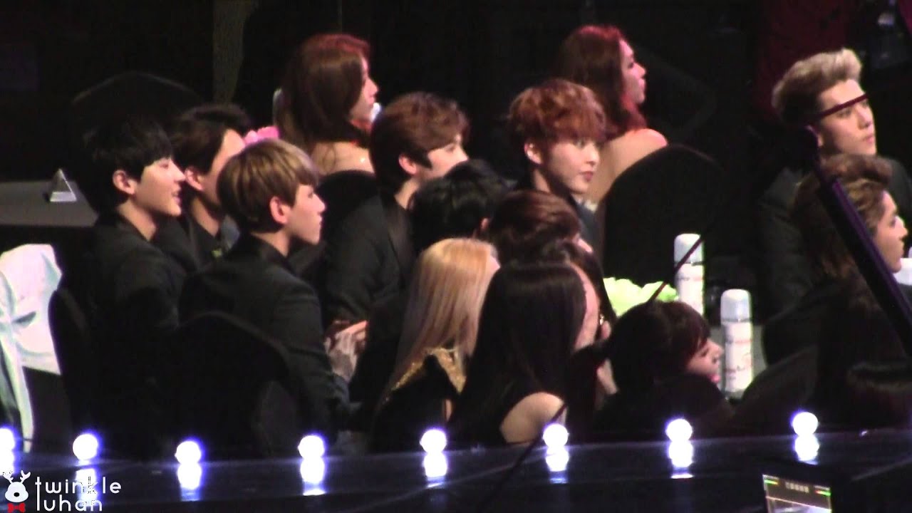 140212 가온차트 K-POP 어워즈 Dynamic Duo 무대 가수석 EXO focus