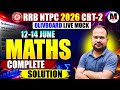 RRB NTPC 2026 CBT -2 | Olivboard Live Mock 12-14 June maths complete solution with advance approch 