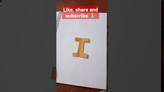 How to cut letter 'I'#shorts@vijaylaxminart1646
