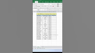 Calculate 📝bonus🤯 in Excel #shorts #excel