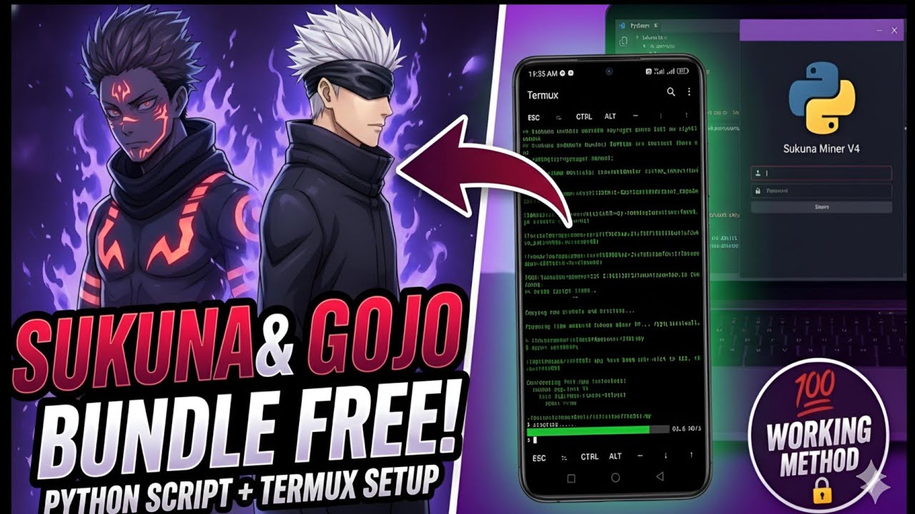 UNLOCK FREE FIRE OB52 PREMIUM ITEMS FOR FREE! SUKUNA & GOJO BUNDLE | TERMUX SCRIPT FULL SETUP 2026 😱