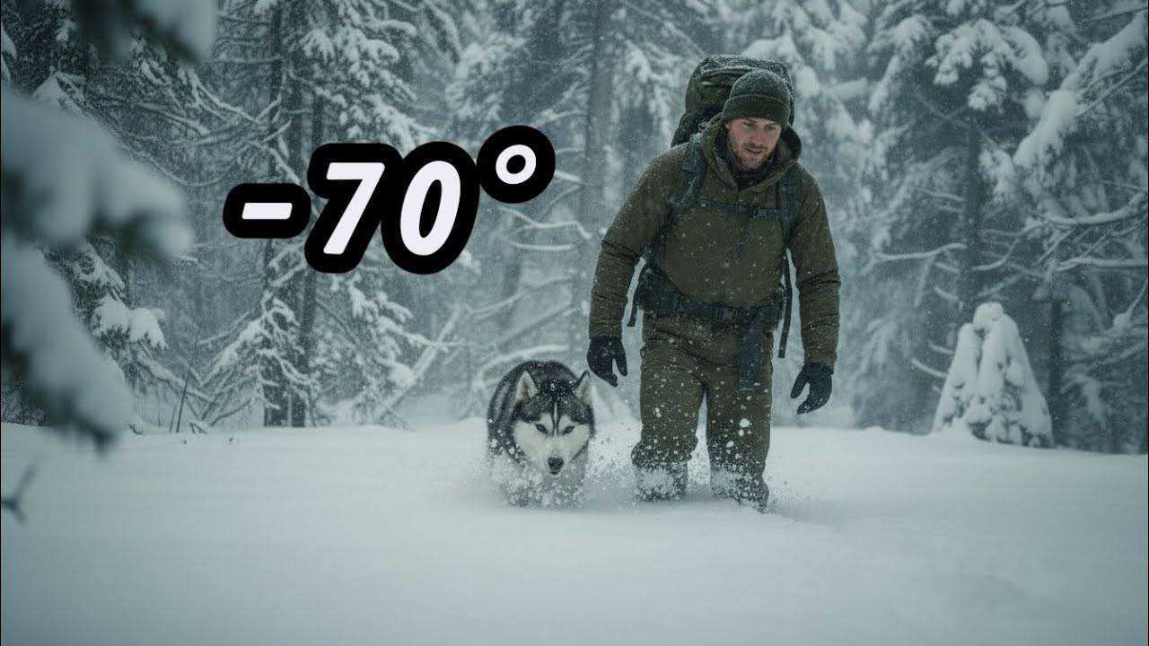 Solo Winter Camping in a Brutal Snowstorm | Only Me, Fire & My Husky