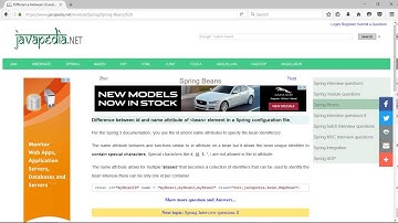 Difference between id and name bean element in a Spring configuration. | javapedia.net