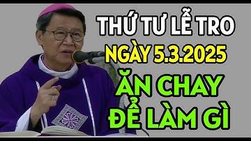THỨ TƯ LỄ TRO - Ý NGHĨA ĐÍCH THỰC VIỆC ĂN CHAY VÀ 40 NGÀY MÙA CHAY | ĐỨC CHA KHẢM GIẢNG MỚI NHẤT