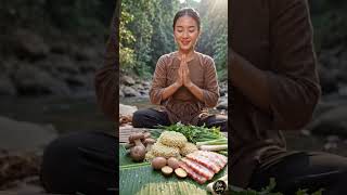 Forest Ramen by the Mountain Stream - Bep Lang #forestcooking #slowliving #cooking #asmr #mukbang