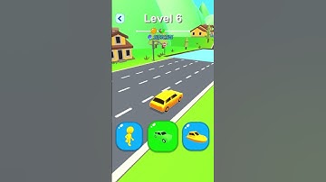 Shape-Shifting 🚙 🚁🛵 Race | Gameplay Level - 6 | Hyper Casual Mobile📱 App | Android, iOS - NEW UPDATE