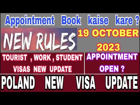 Poland Visa New Appointment Update | Poland Embassy Delhi | Poland VFS ...