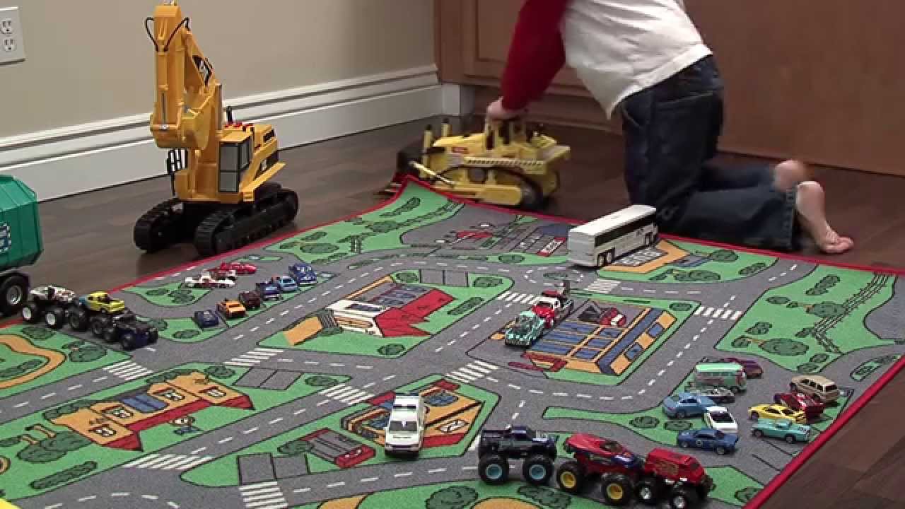 toy trucks and cars