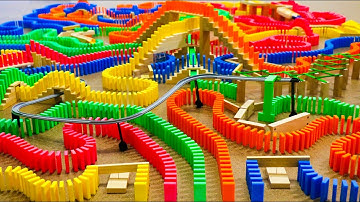 Dominoes Falling in REVERSE! (Satisfying)